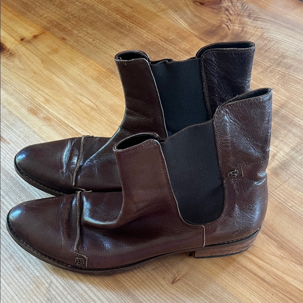 Charles David Men's Dark Brown Leather Chukka Boots